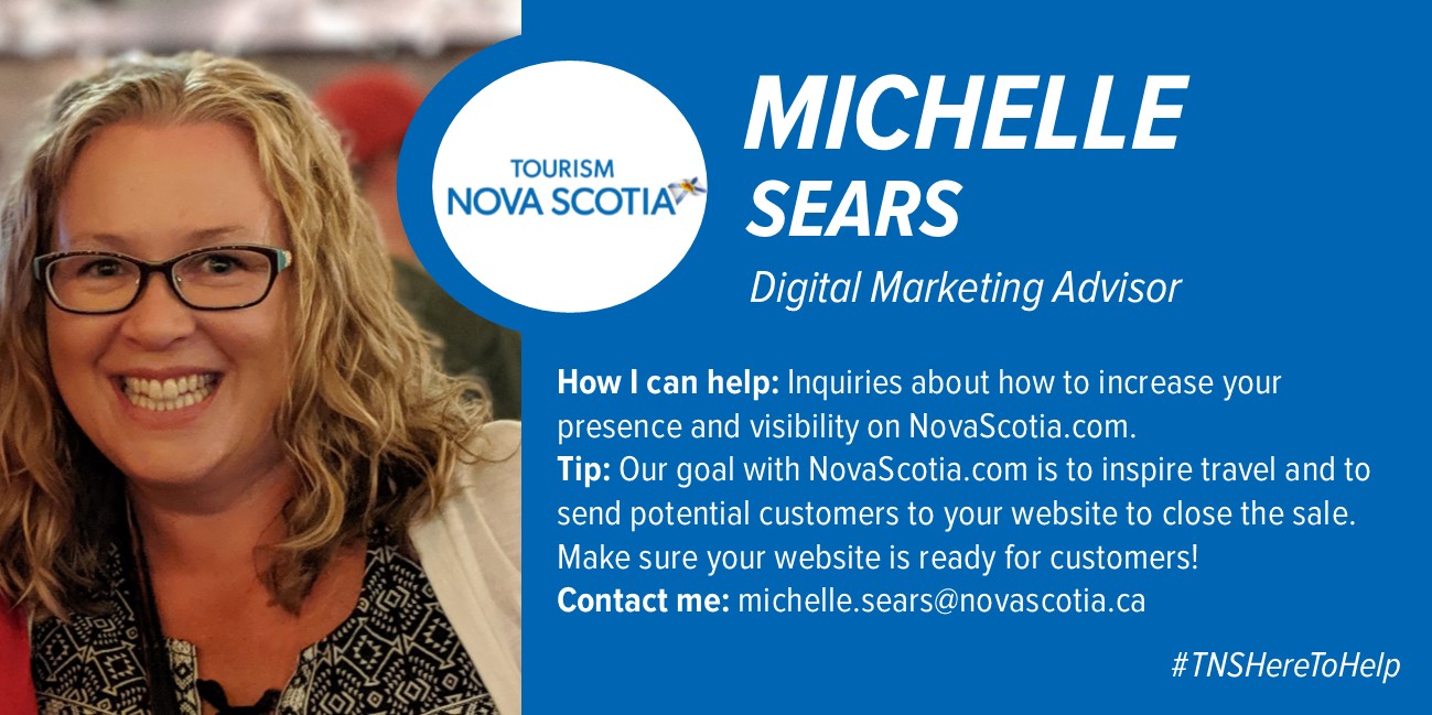 TNSHeretoHelp Michelle Sears Tourism Nova Scotia